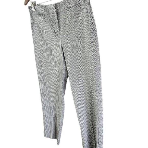 Talbots Signature Women Size 10P 10 Petite Black White Pinstripe Capri Crop Pant - Picture 4 of 6